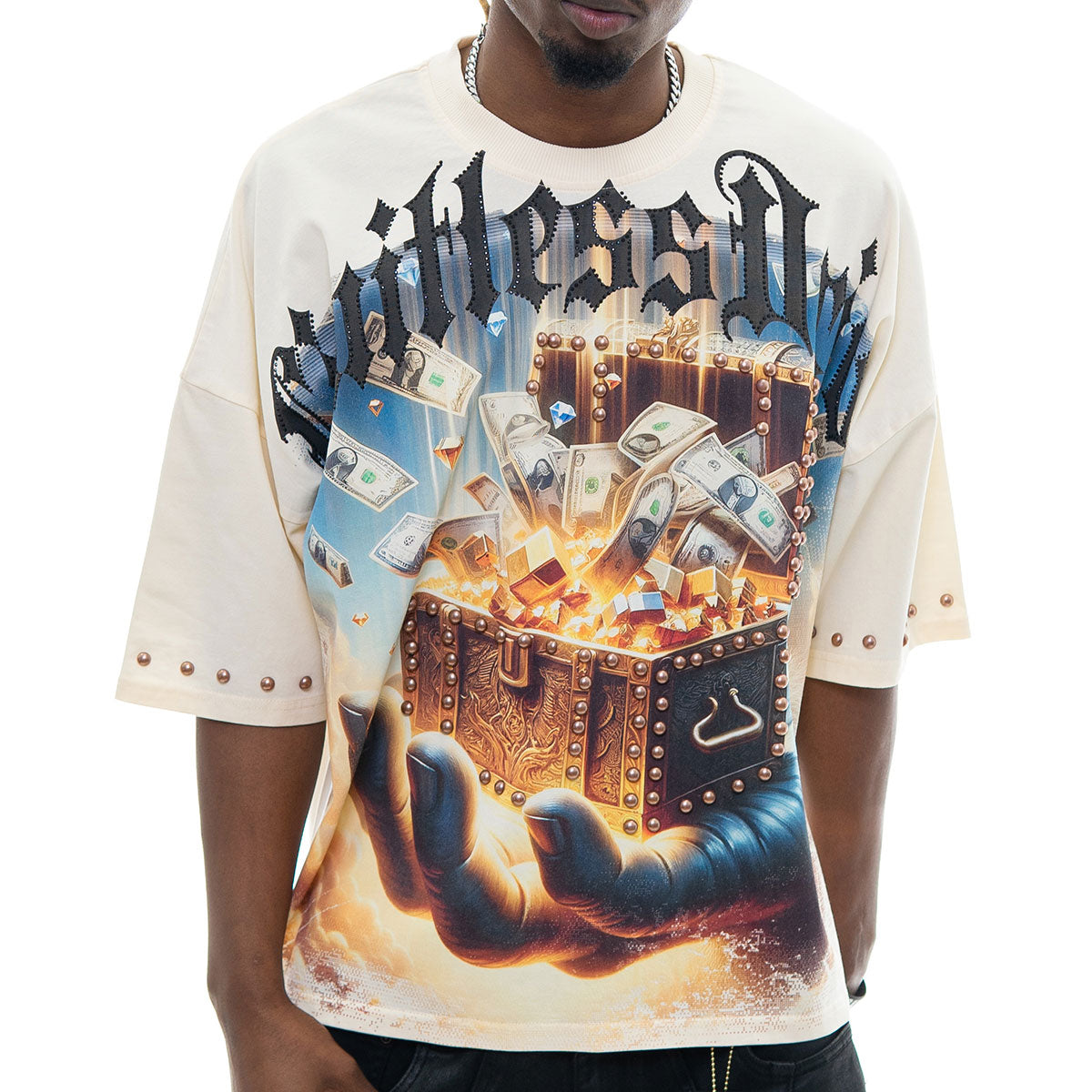 Stray treasure chest wide & crop fit tee Natural by Stray - 1