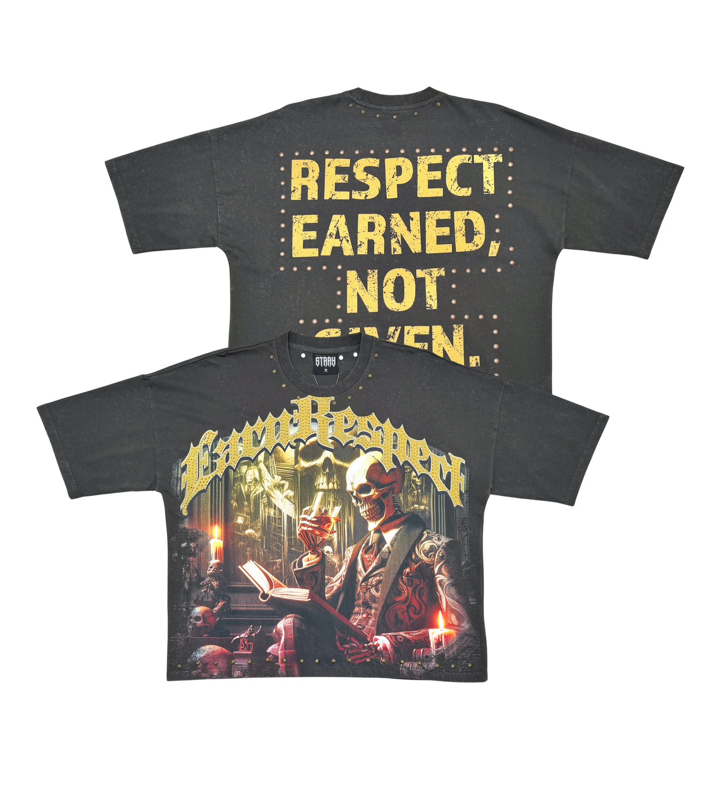 Stray respect earned wide & crop fit tee