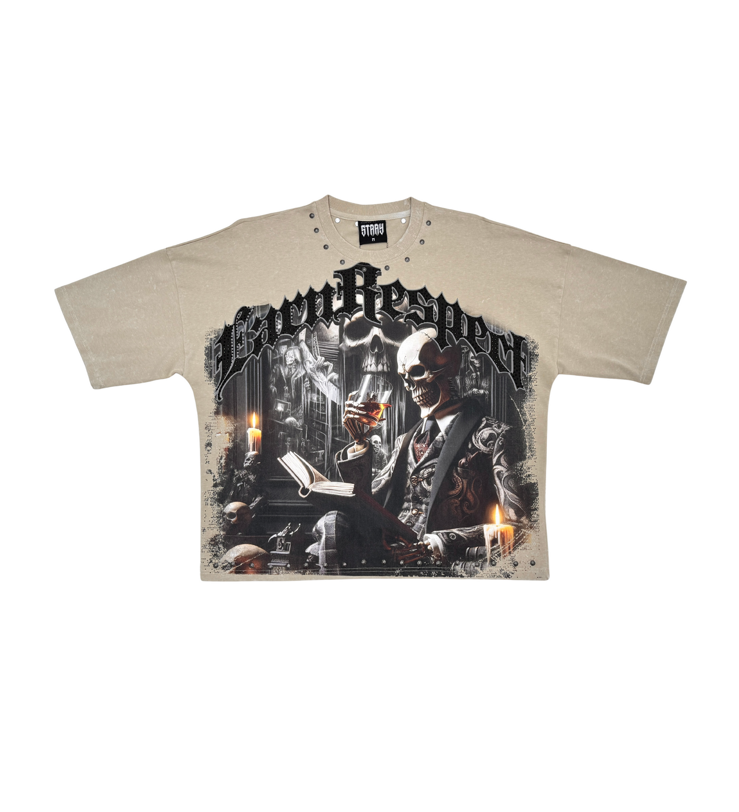 Stray respect earned wide & crop fit tee