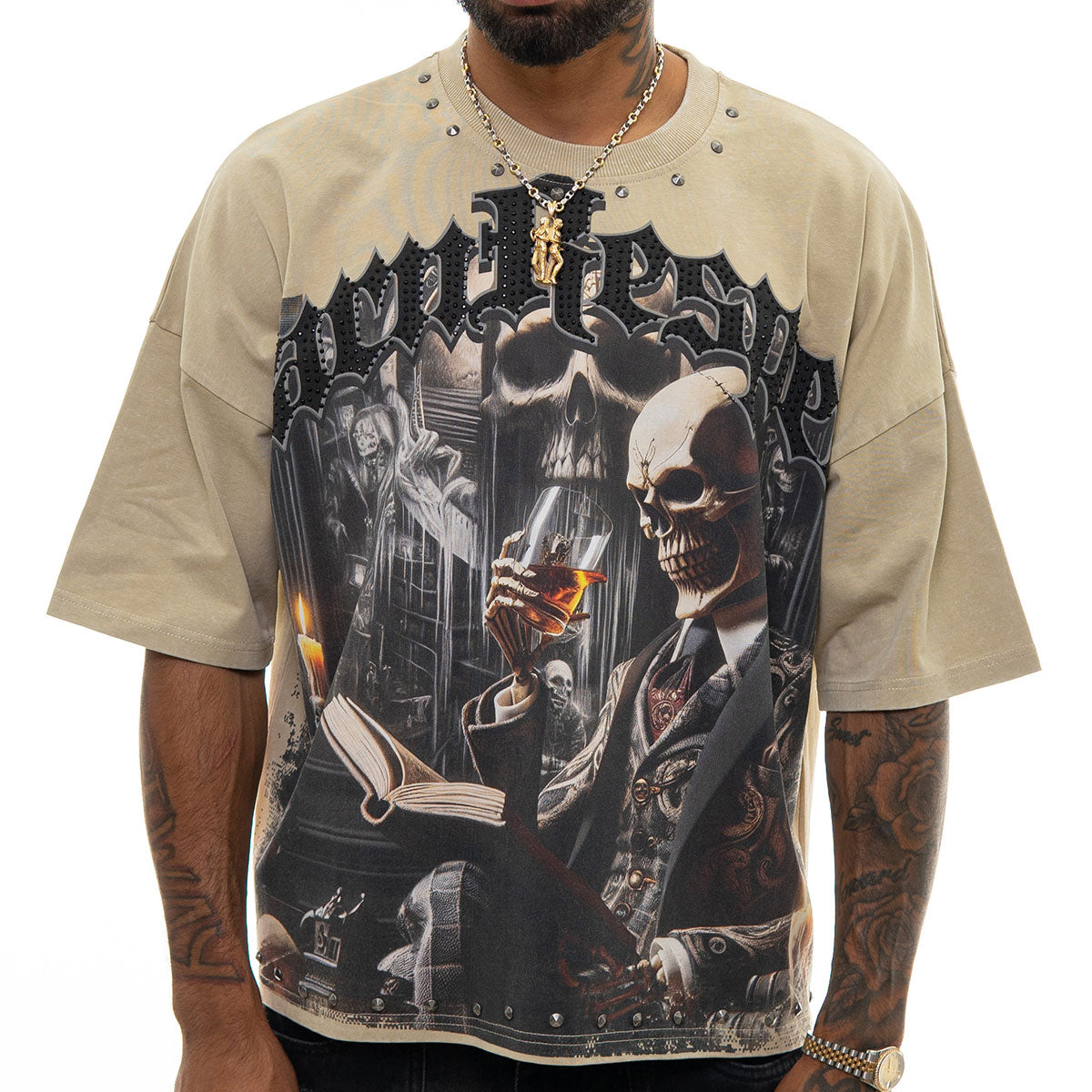 Stray respect earned wide & crop fit tee Desert by Stray - 1