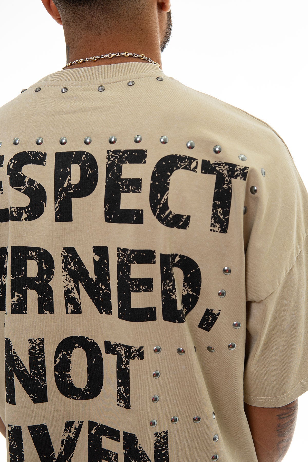 Stray respect earned wide & crop fit tee Desert by Stray - 5