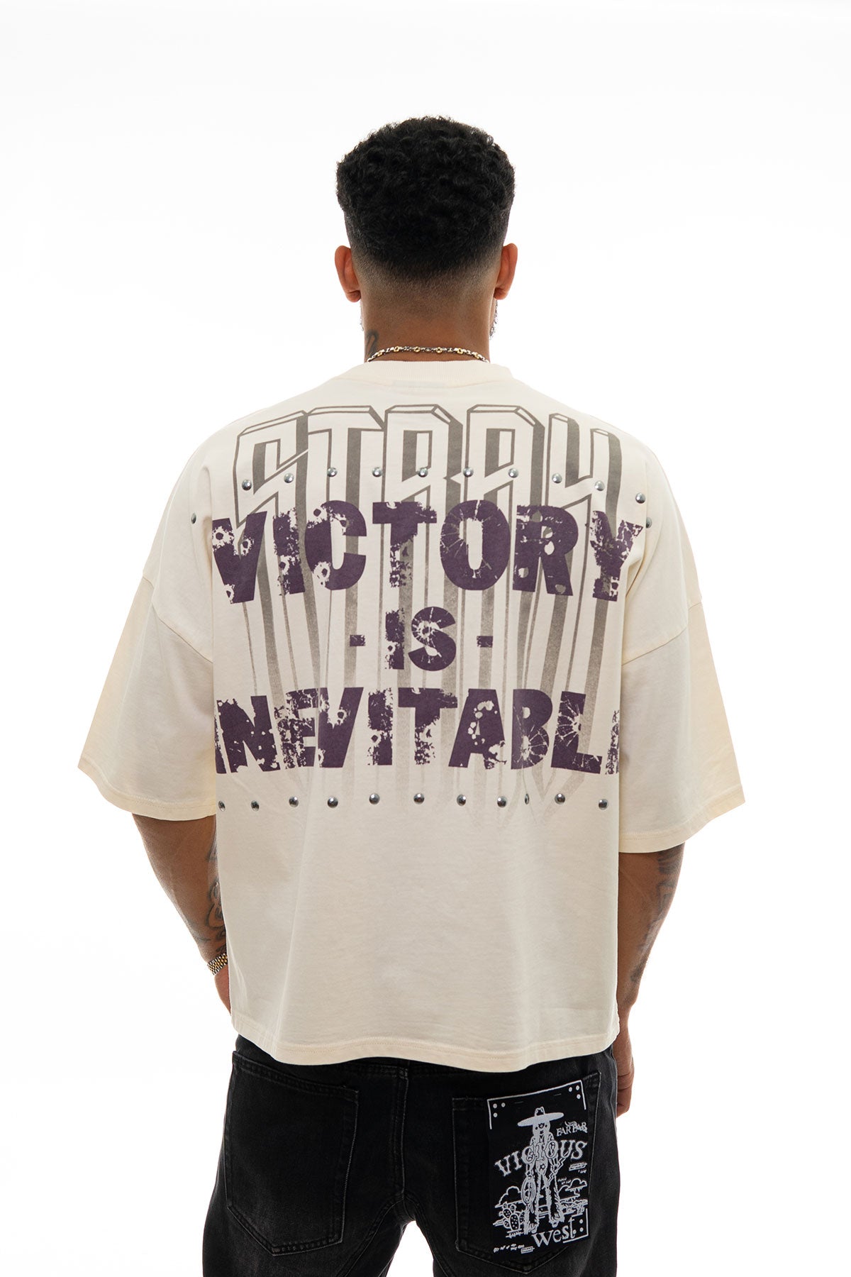 Stray claim victory wide & crop fit tee Natural by Stray - 2