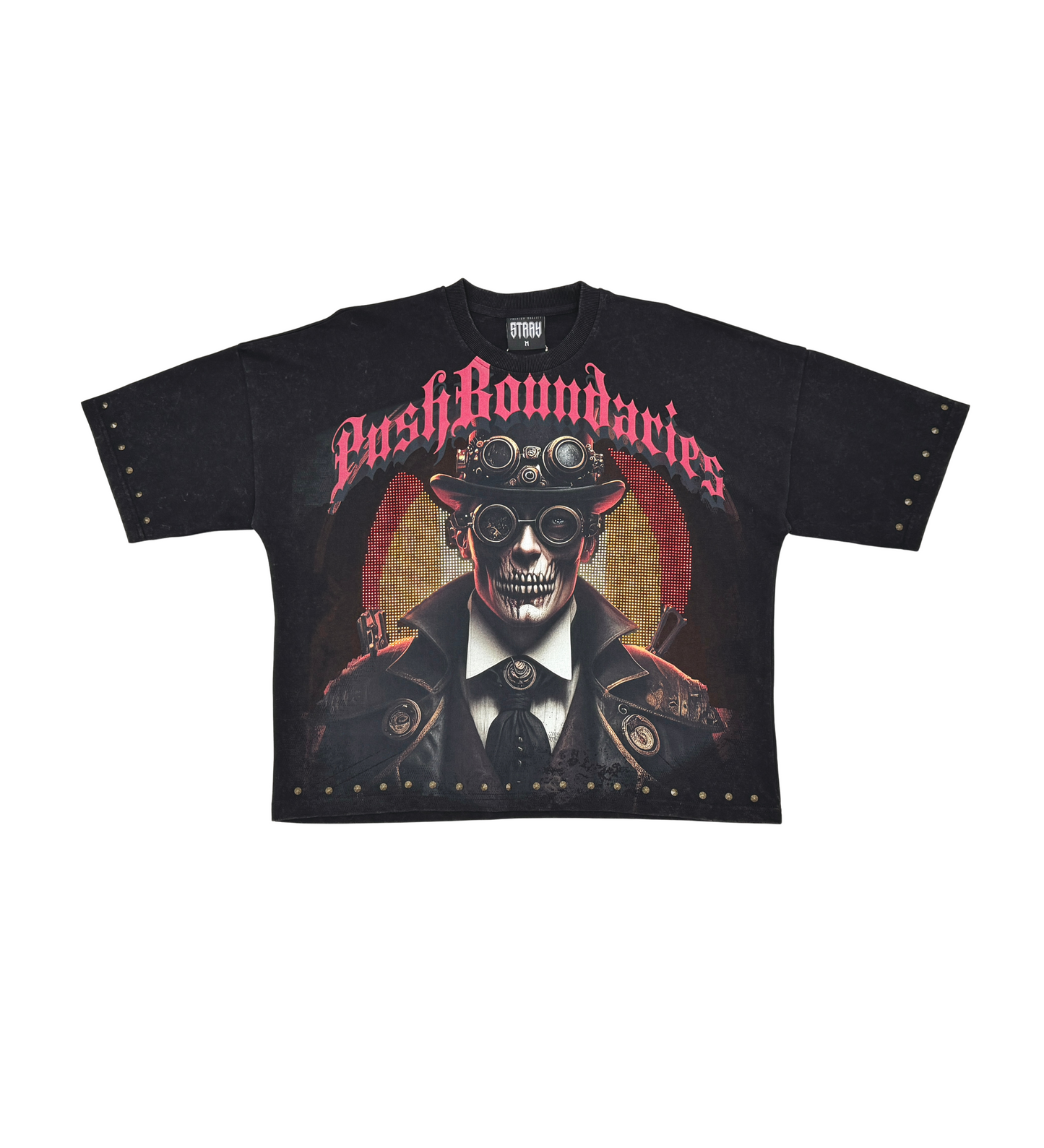 Stray push boundaries wide & crop fit tee