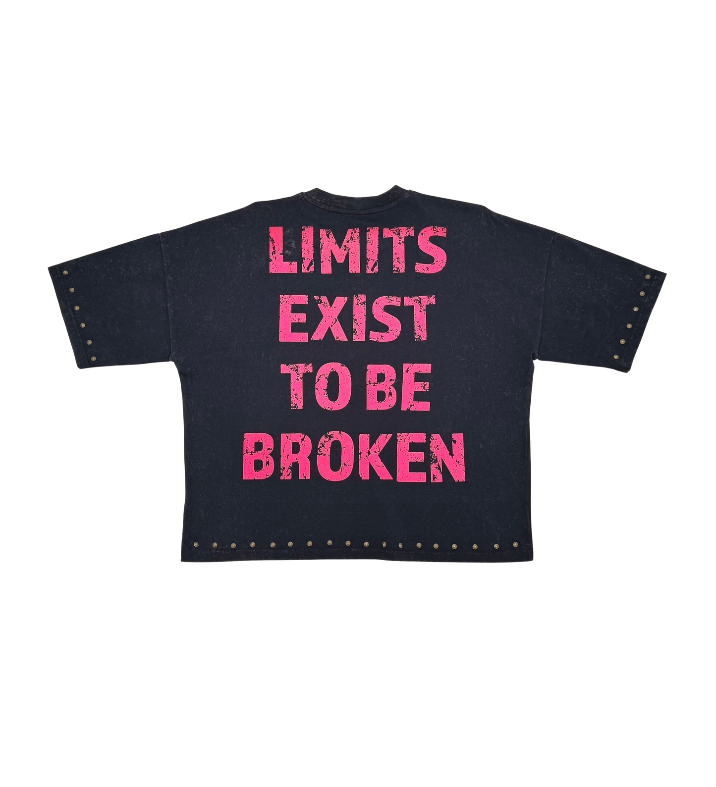Stray push boundaries wide & crop fit tee