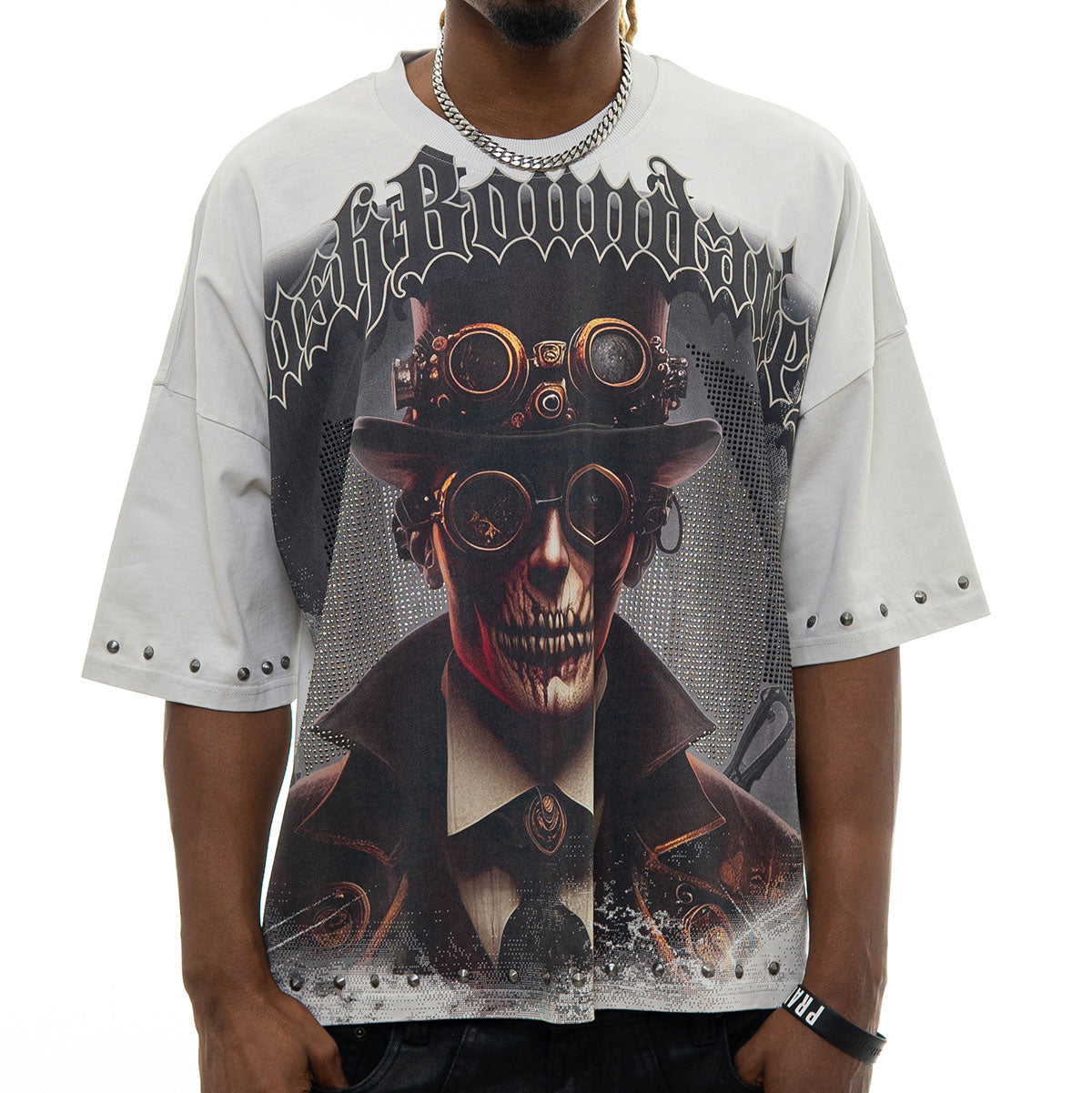 Stray push boundaries wide & crop fit tee Light Grey by Stray - 1