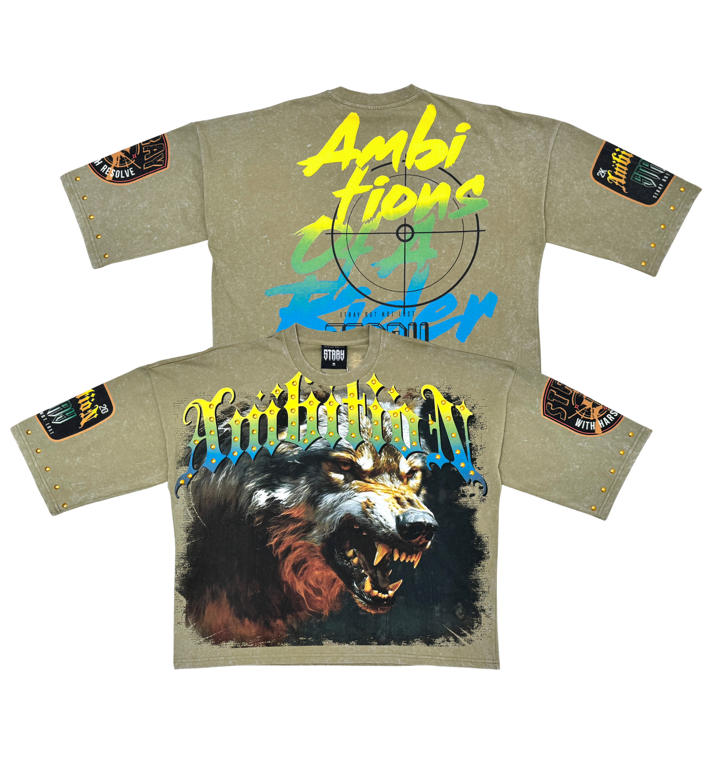 Stray ambitions 3/4 sleeve tee