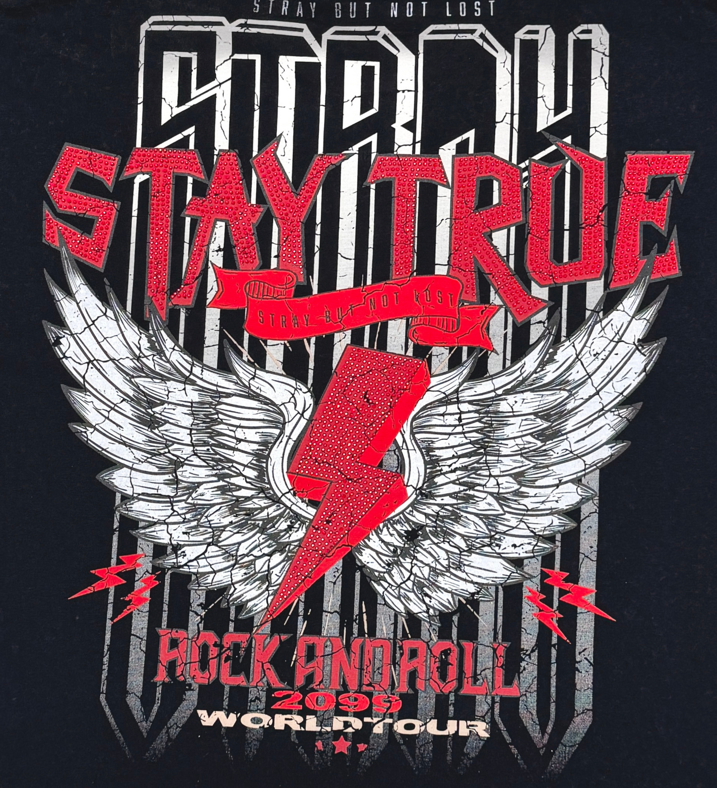 Stray rock n roller 3/4 sleeve tee