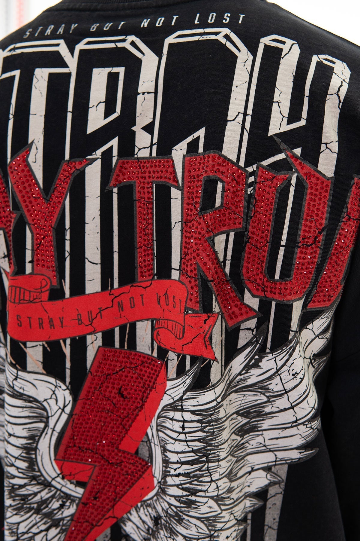 Stray rock n roller 3/4 sleeve tee Black by Stray - 5