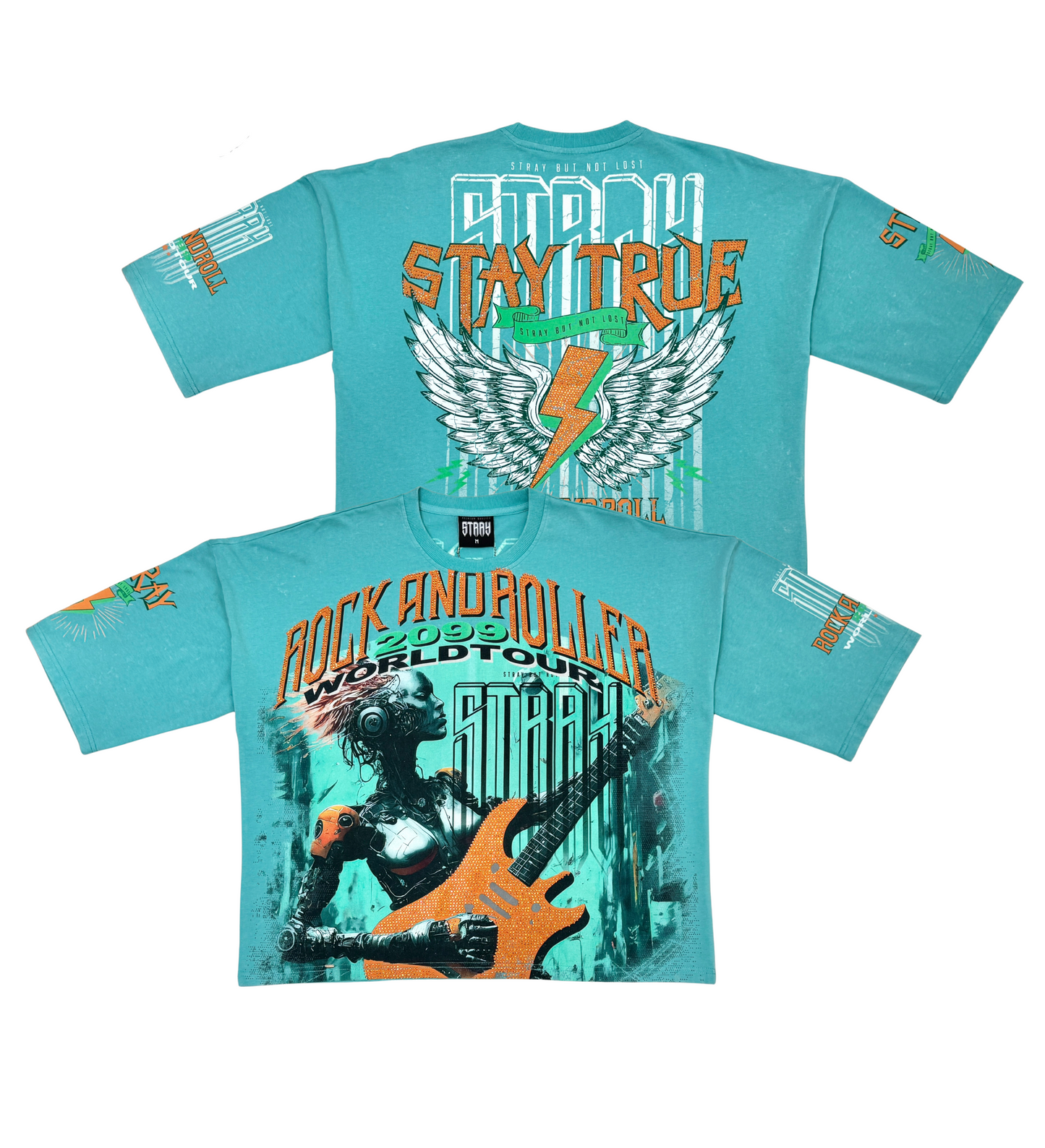 Stray rock n roller 3/4 sleeve tee