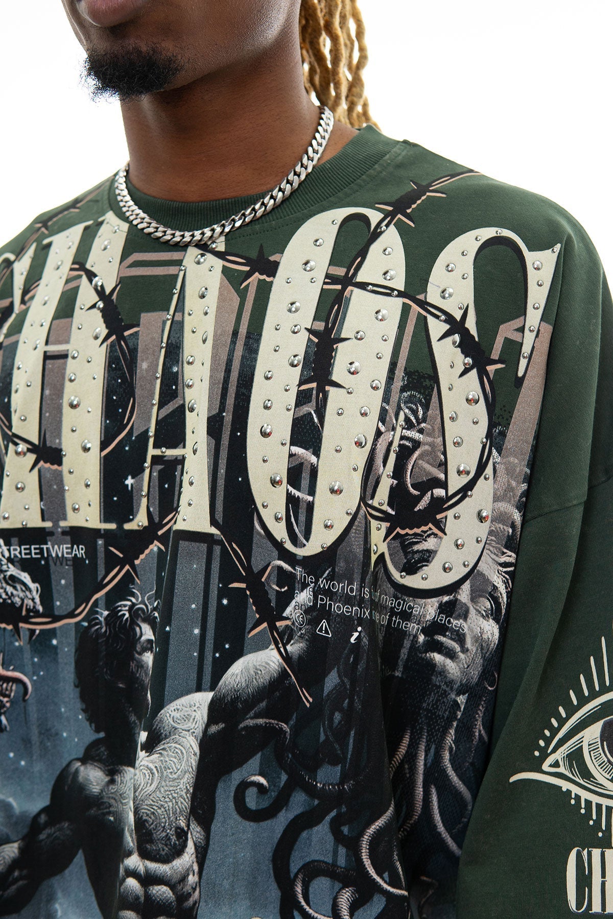 Stray chaos 3/4 sleeve tee Dark Green by Stray - 5