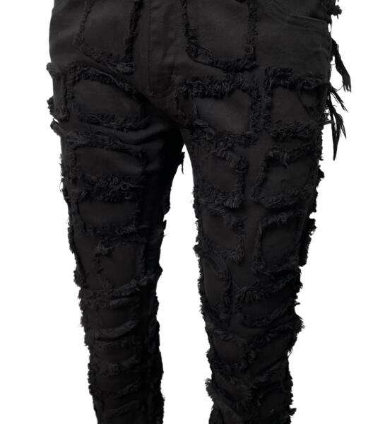 Vicious denim stack pants