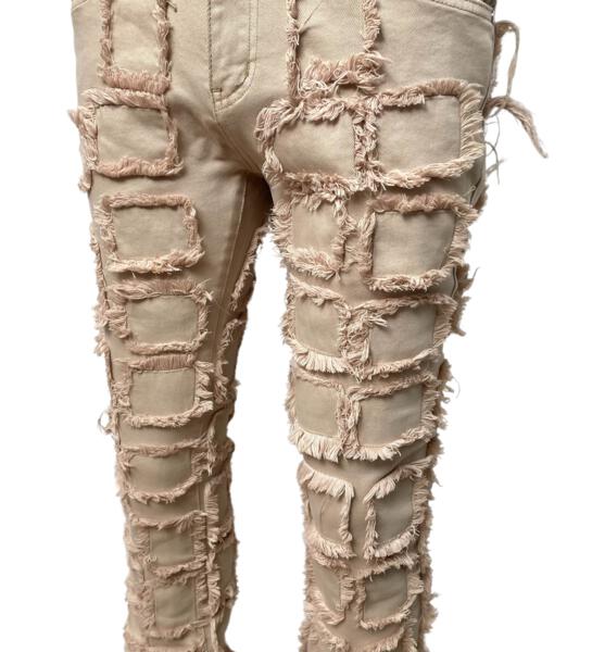 Vicious denim stack pants