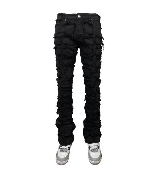 Vicious denim stack pants