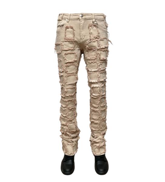 Vicious denim stack pants