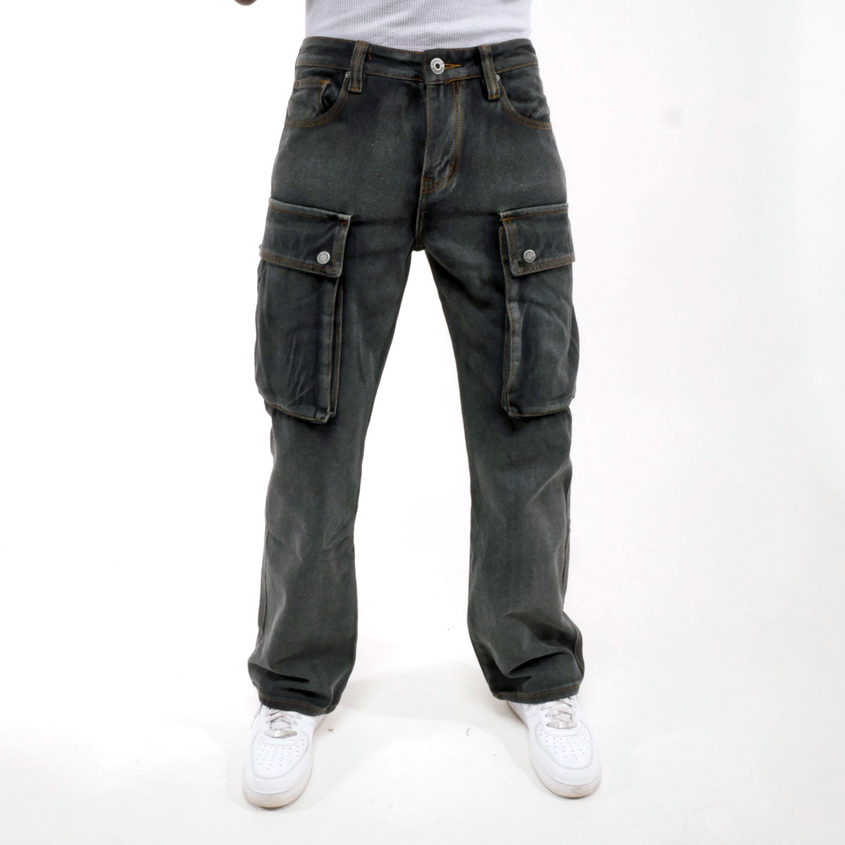 Premium side cargo western fit denim pant Black by Vicious - 0