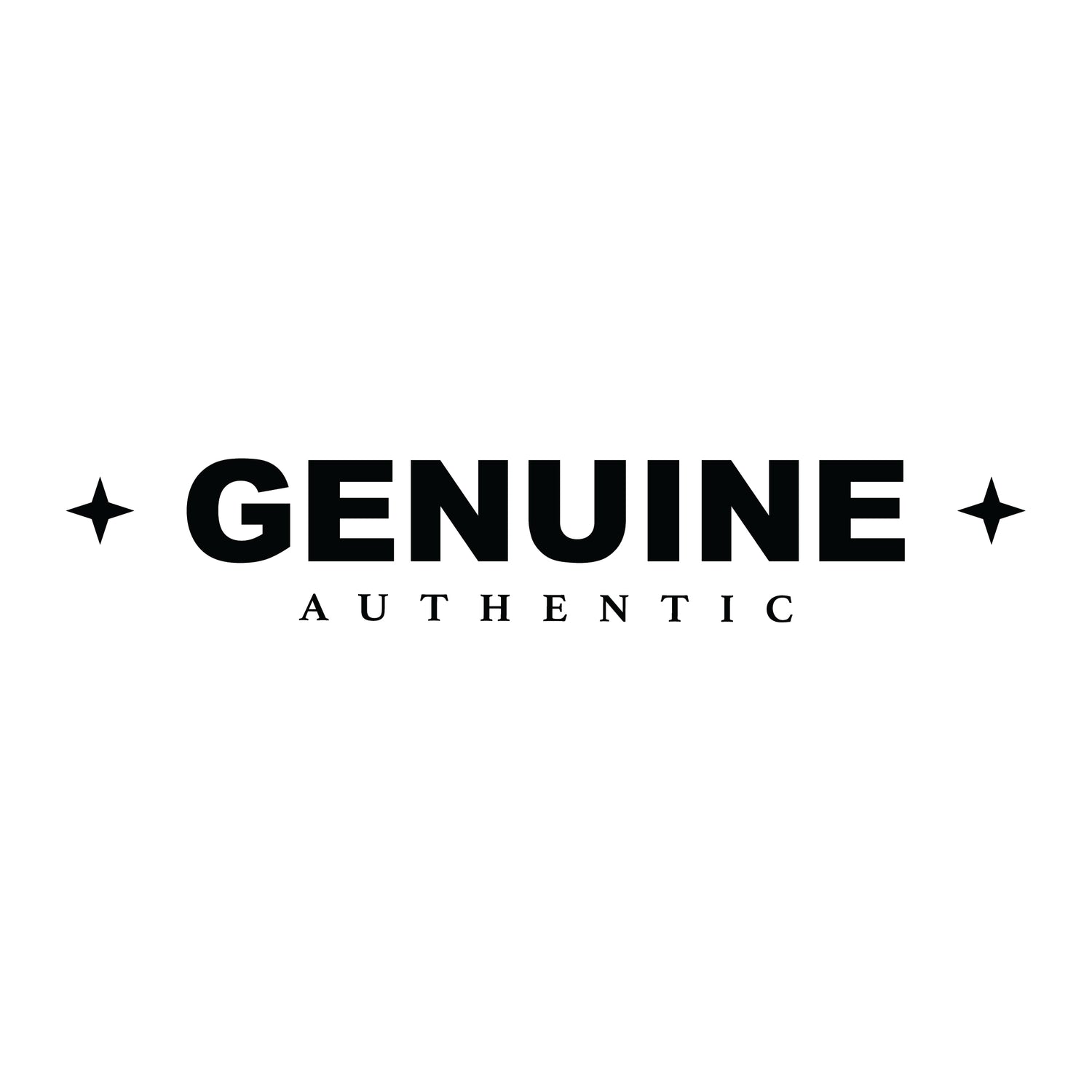Genuine authentic logo black ink