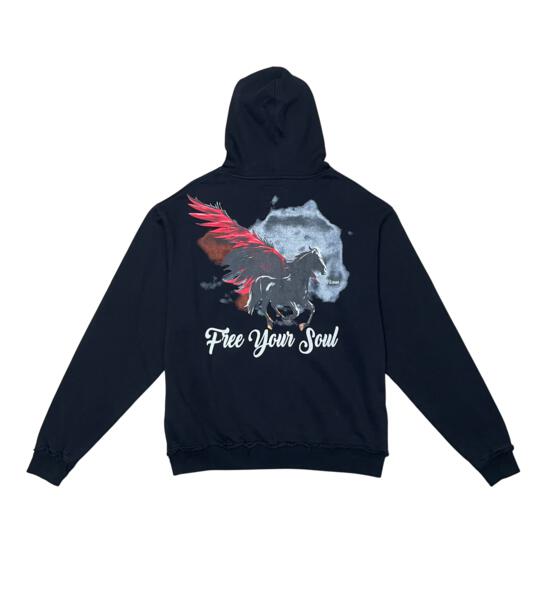 Free your soul vintage zip up hoodie