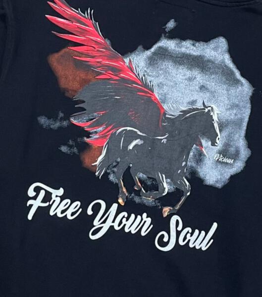 Free your soul vintage zip up hoodie