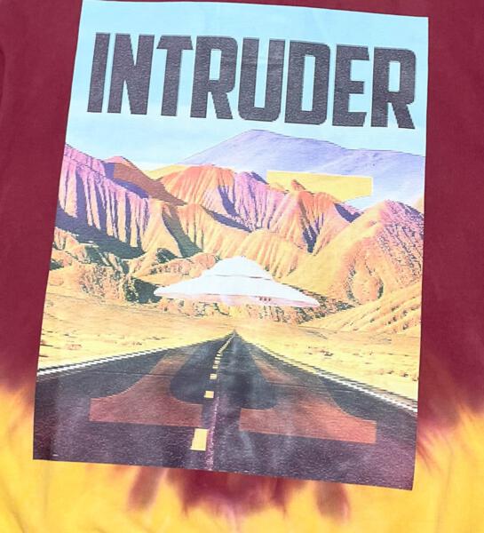 Intruder washed tie-dye zip up hoodie