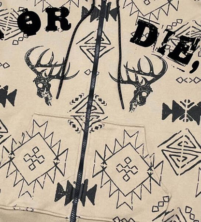 Dream or die zip up hoodie