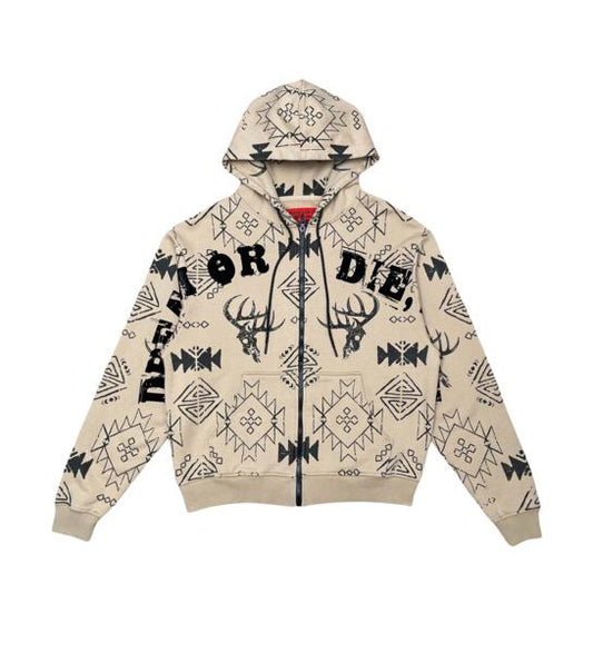 Dream or die zip up hoodie