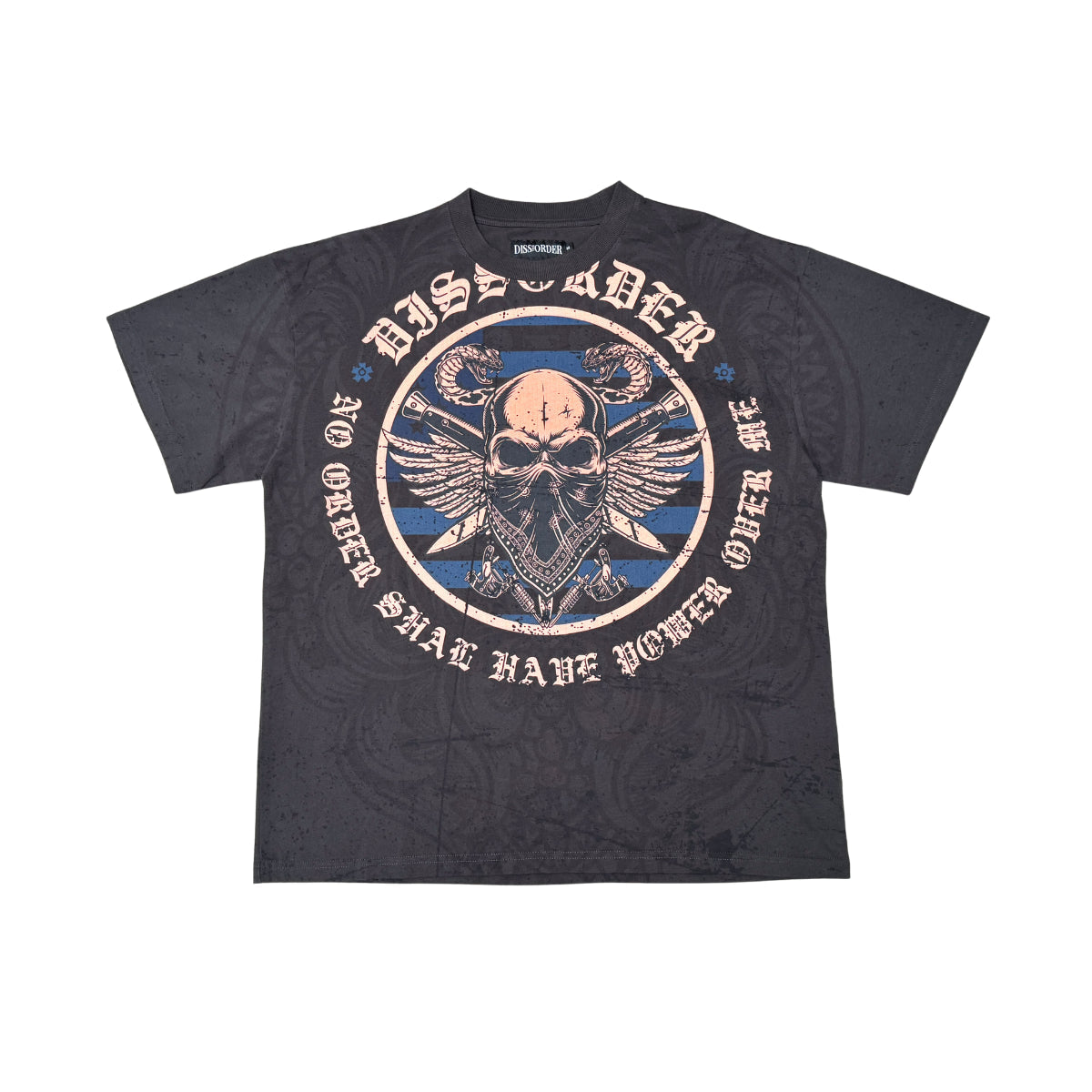 No Power Over Me Tee Charcoal by Dissorder - 1