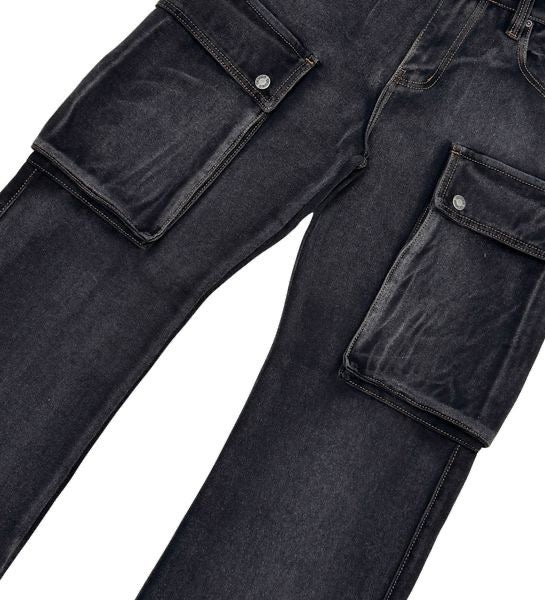 Premium side cargo western fit denim pant By Vicious-2