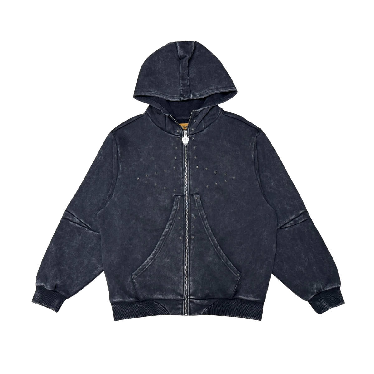 Unknown Winged Rivet Zip Hoodie by Unknown, view 4