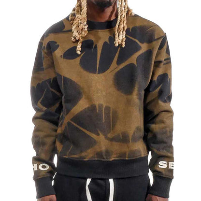 Pocketed washed thorn crew