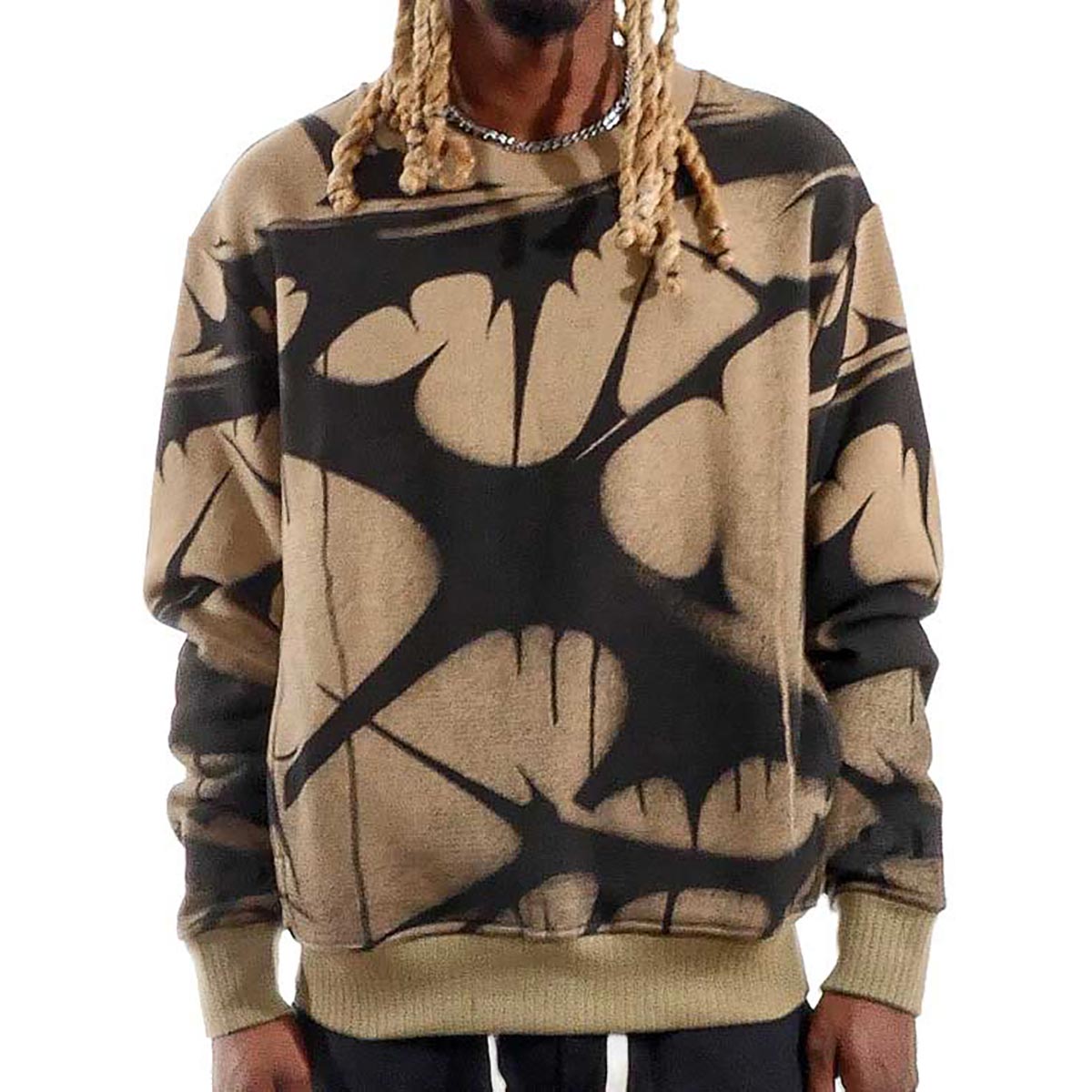 Pocketed washed thorn crew