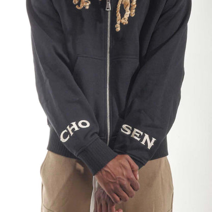 Washed full-zip hoodie