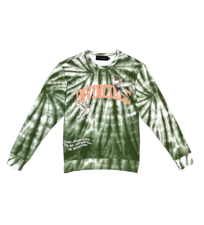Invincible Tie Dye Crew Neck - Olive | Vie+Riche
 _1