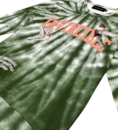 Invincible Tie Dye Crew Neck - Olive | Vie+Riche
 _3
