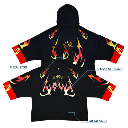 One love short sleeve hoodie