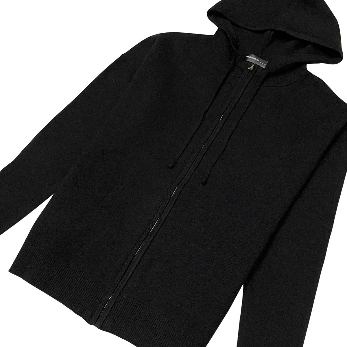 Viscos poly double knit zip up hoodie by My Favorite, view 25