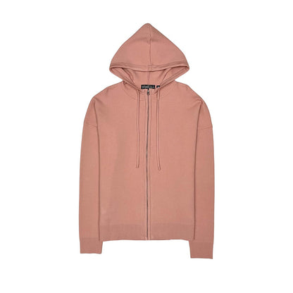 Viscos poly double knit zip up hoodie