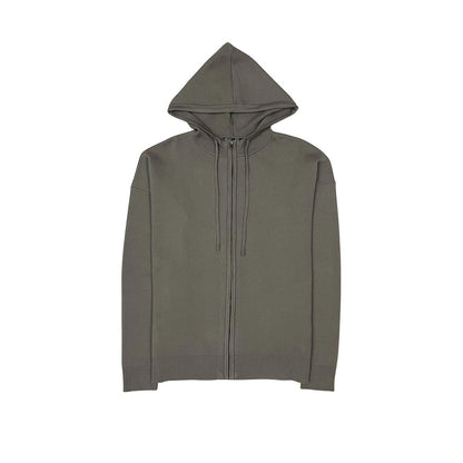 Viscos poly double knit zip up hoodie