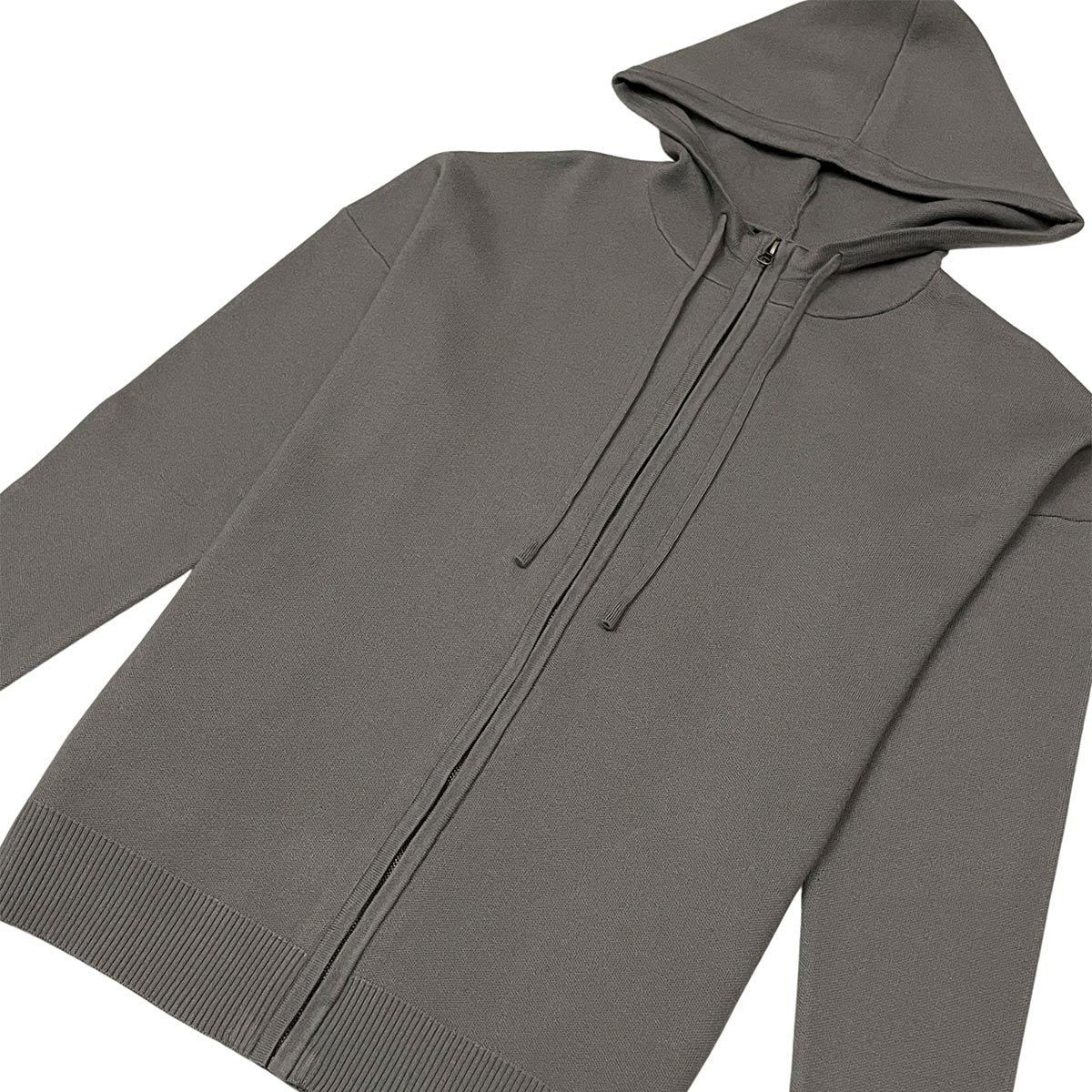 Viscos poly double knit zip up hoodie