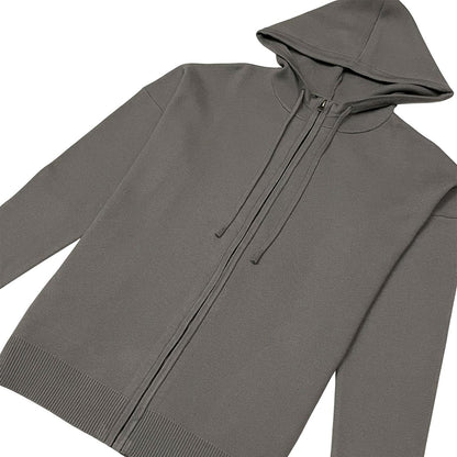 Viscos poly double knit zip up hoodie