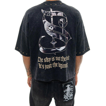 Stray dream big wide & crop fit tee