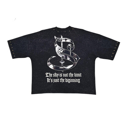 Stray dream big wide & crop fit tee