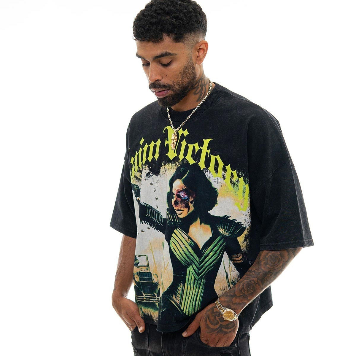 Stray claim victory wide & crop fit tee