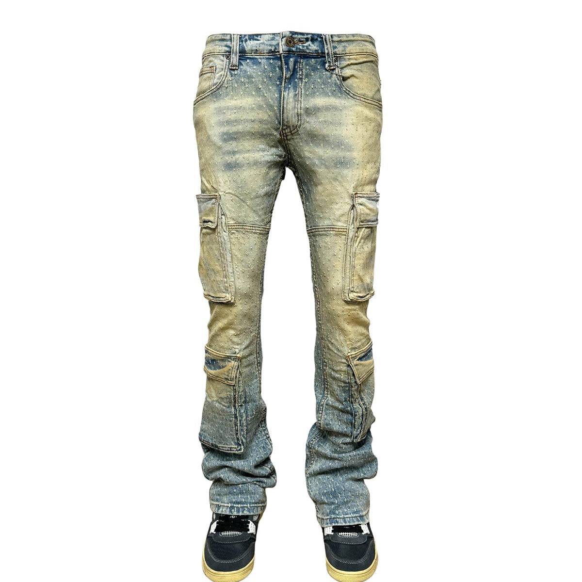 Dual cargo flared pants by Vicious, view 3