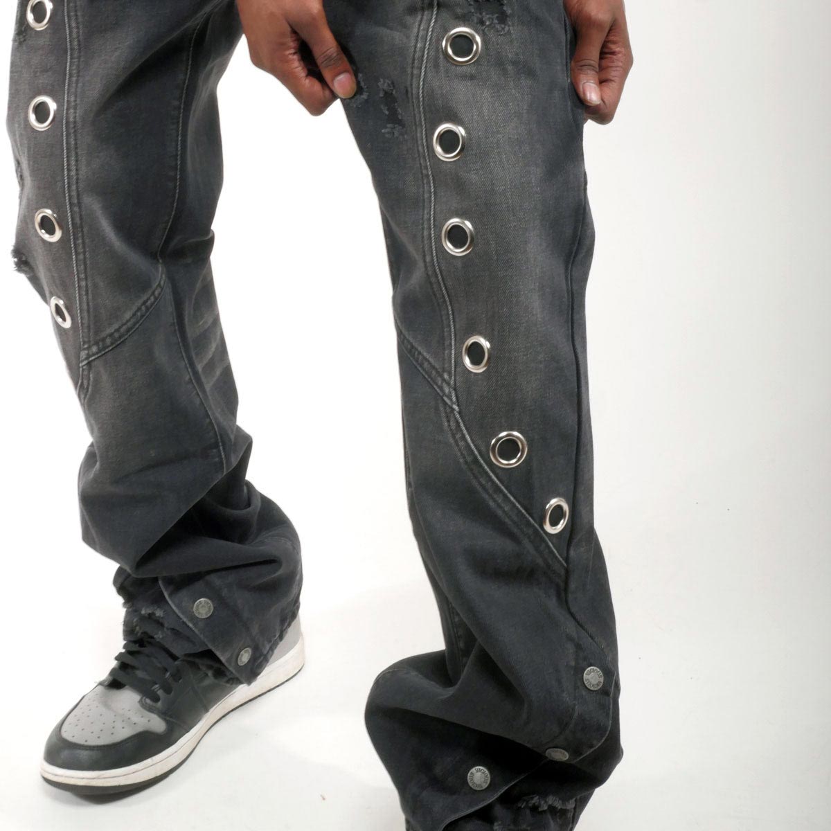 Vortex stacked grommet denim pant