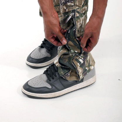 Brush camo cargo denim pant w/ side zipper details By Vicious-10