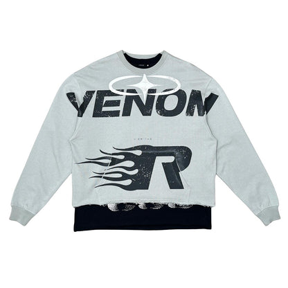 Venom cropped crew/tee 2pc combo