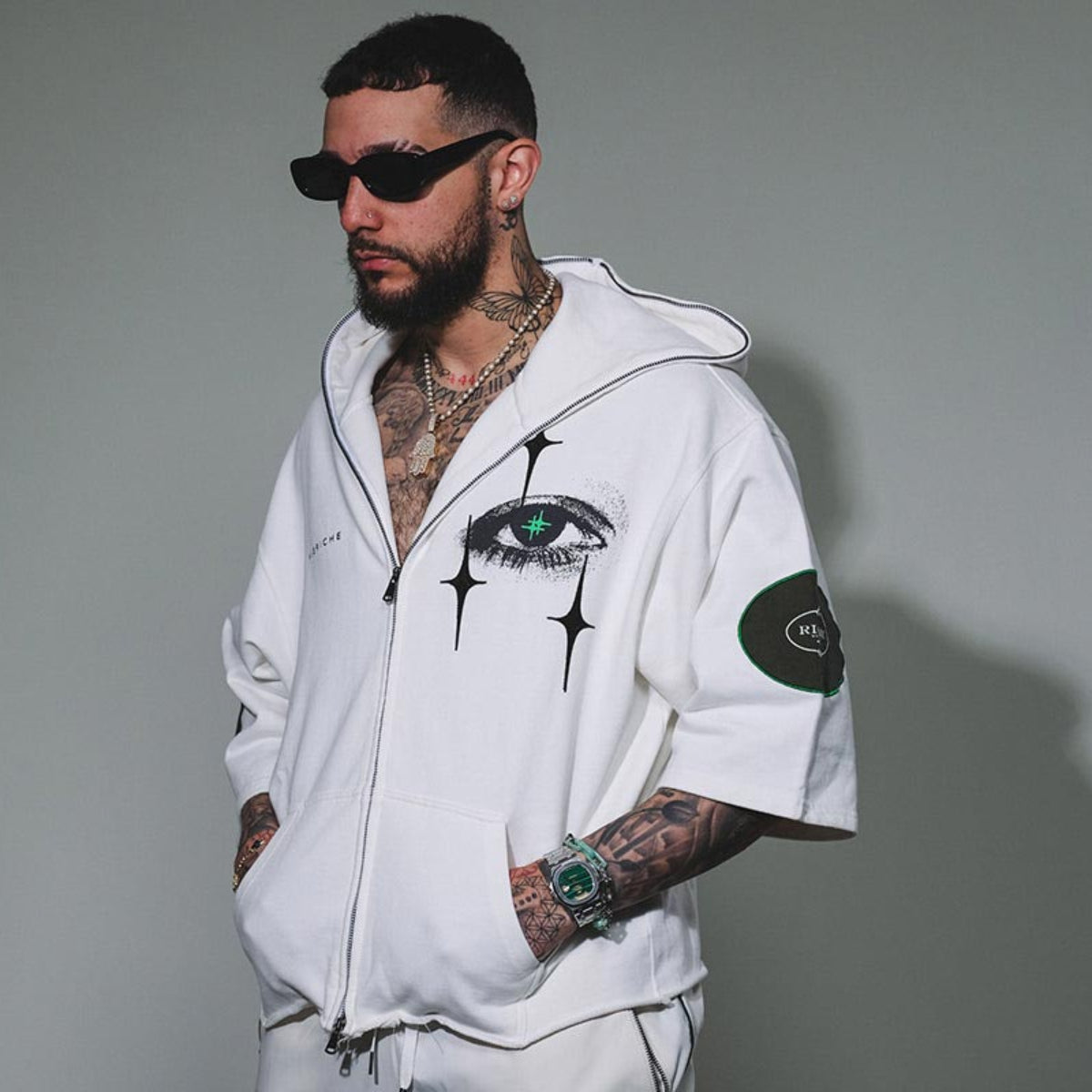 Digiworld zip hoodie by Vie+Riche, view 11