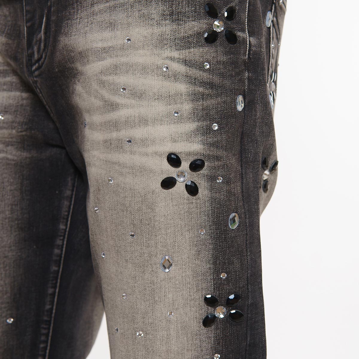 Rhinestone embellished denim pant By Vicious-4