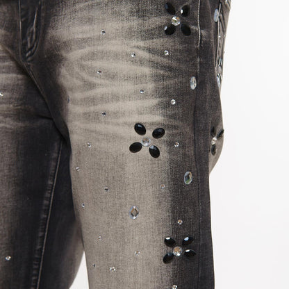Rhinestone embellished denim pant By Vicious-4