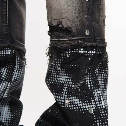 Rhinestone embellished denim pant By Vicious-6